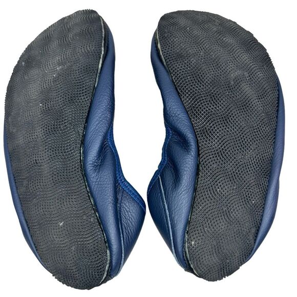 Softstar Ballerine Navy Leather Women’s Ballerina Flat Hand Made Shoe 7 Wide - Picture 2 of 4